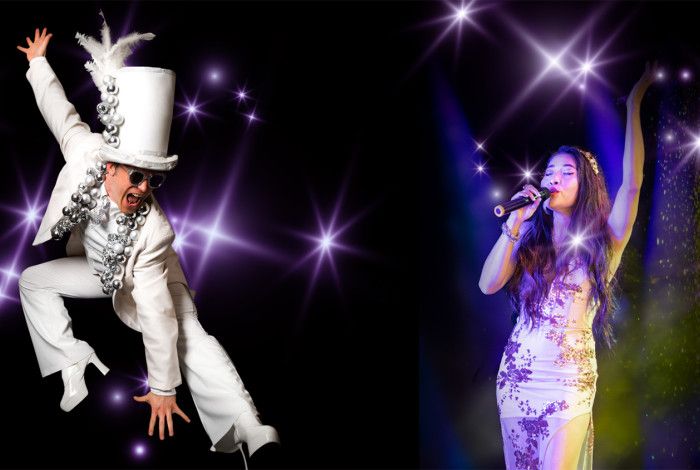 Two people performing