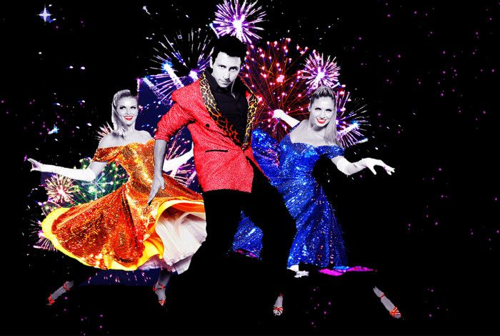 Three people dancing