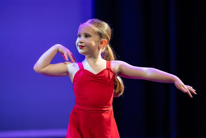 A girl dancing