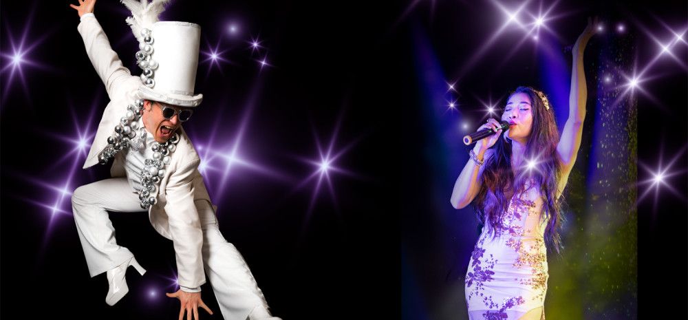 Two people performing