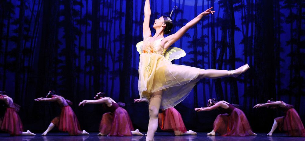 A ballerina dancing
